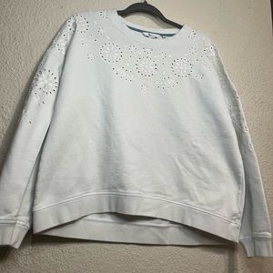 Boden White Crew Neck Sweater